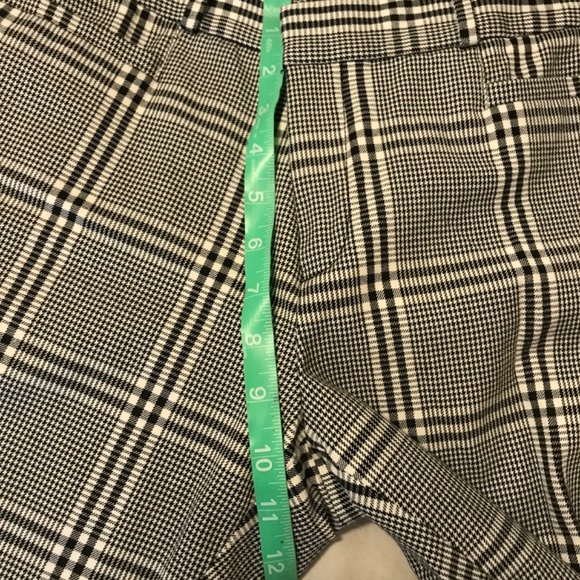 Banana Republic Sloan Pants Womans 6 Houndstooth Plaid Crop Rayon - Picture 7 of 8